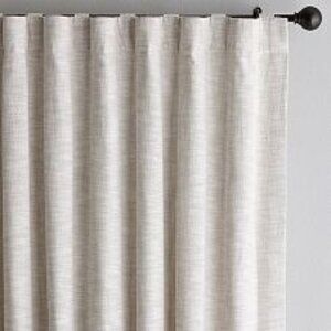 NEW Pottery Barn Seaton Textured Cotton Drape in Oatmeal - 2 panels